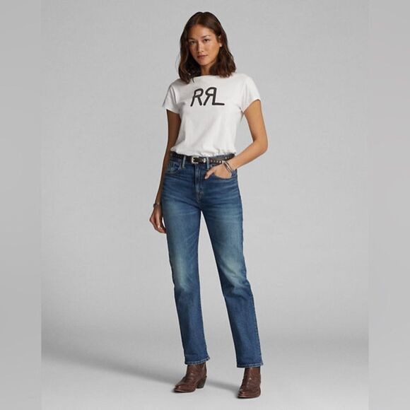 RRL Double RL Stillwater Indigo Wash Boy Fit Jeans - Picture 5 of 16